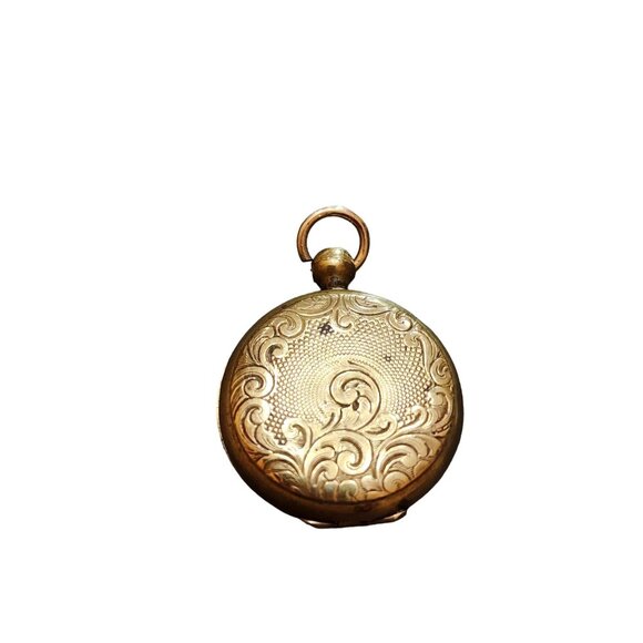 Antique Gold Filled Etched Locket (A4822) - Picture 1 of 5